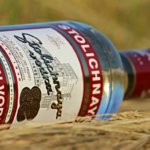 Russischer Wodka in einer Flasche